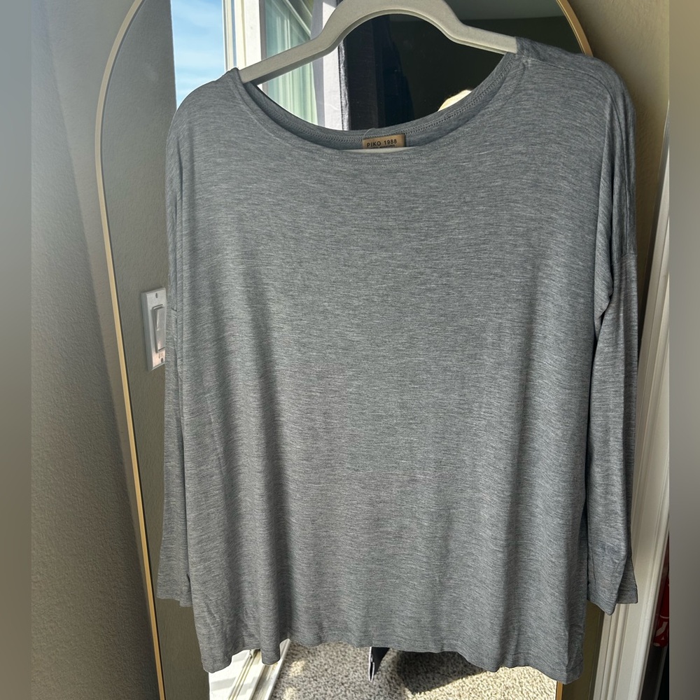 Piko 1988 Heather Gray Long Sleeve Top